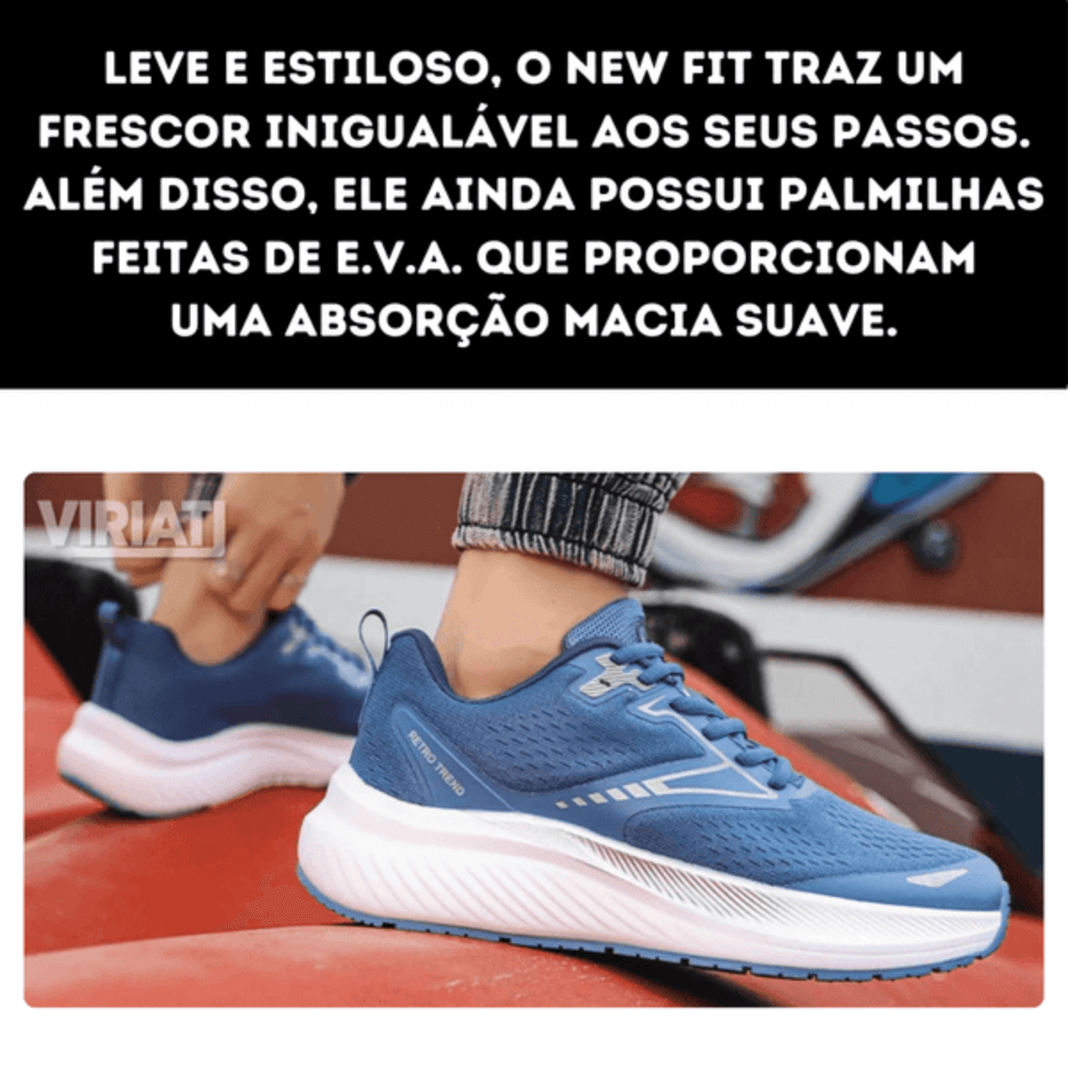 Tênis Masculino Para Academia New Fit Viriati